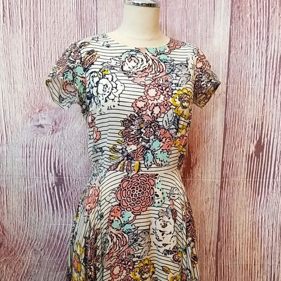 DE Collection Multicolor Floral Midi Dress - Picture 3 of 6